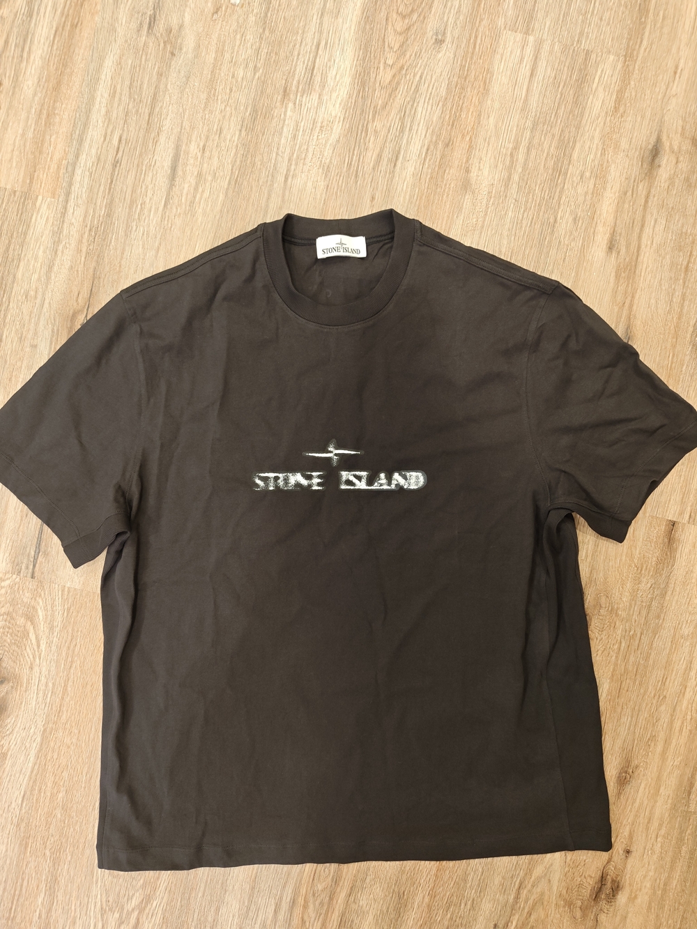 Stone Island Men's Black Logo Graphic T-Shirt